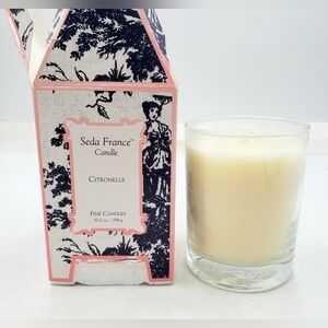 Seda France Citronelle Jar Candle Toile Boxed 10.2 Oz  Retired Citrus Earthy